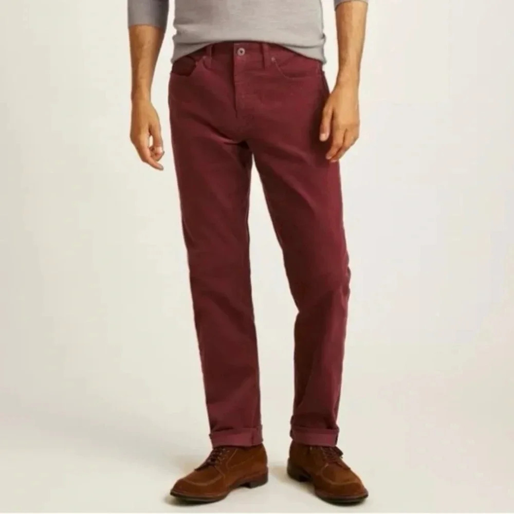 Bonobos slim fit chinos Burgundy Cotton blend Mens size 35 Casual Preppy Fall